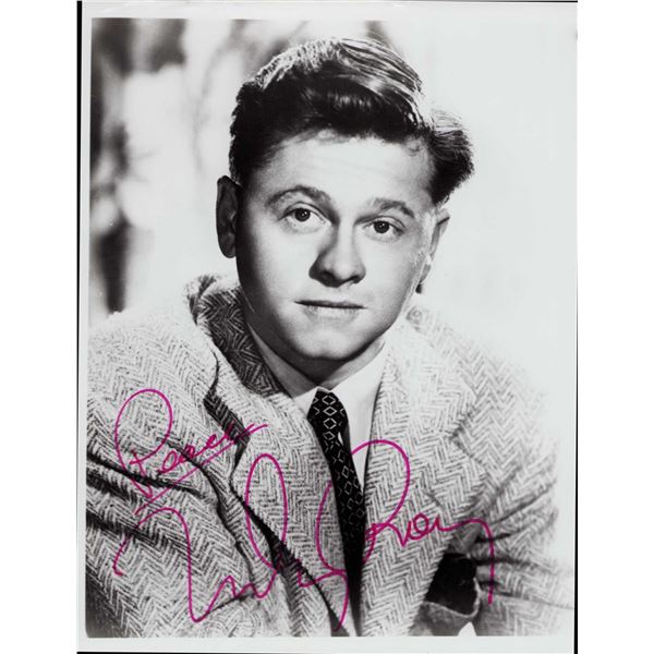 Mickey Rooney signed photo