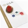 Image 7 : Large Antique Victorian GIA Carved Red Coral Cameo w/ 14k Gold Open Frame Brooch