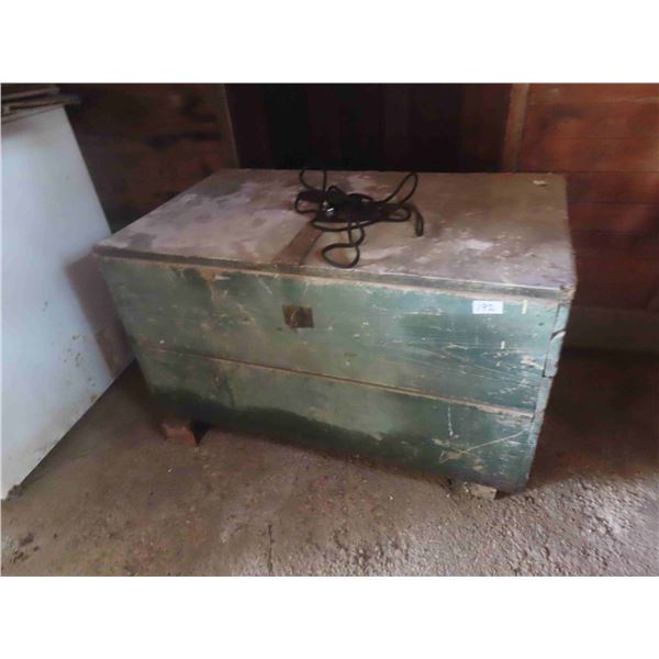 Antique Wood Chest with Original Paint 20'' x 