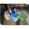 Image 1 : 3 Coolers, 20lbs Propane Tank, Fire Extinguisher, 