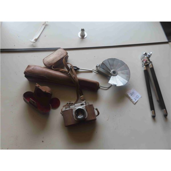Vintage Camera Ranger 35 with Flash, Tripod & Cases