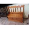 Image 1 : Pine Storage Bench with Storage 38'' Wide 