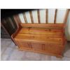 Image 3 : Pine Storage Bench with Storage 38'' Wide 