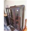 Image 2 : Antique Walnut China Cabinet with Side Glass 61'' H x 