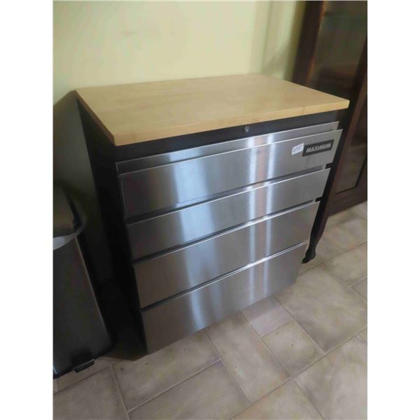 Maximum Stainless 4 Drawer Tool Cabinet 37'' x 30 1/2'' x 