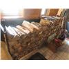 Image 2 : Cut/Split Firewood 8ft x 33'' x 16'' , Metal 1'' Tubing Rack. Stored Inside. 