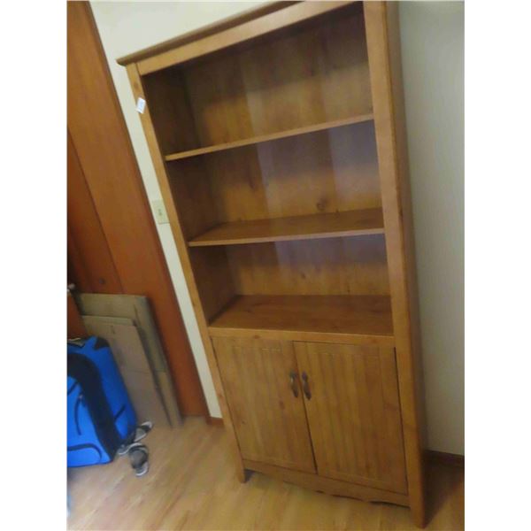 2 Door Cabinet with Open Shelves 72'' x 32'' x 12''