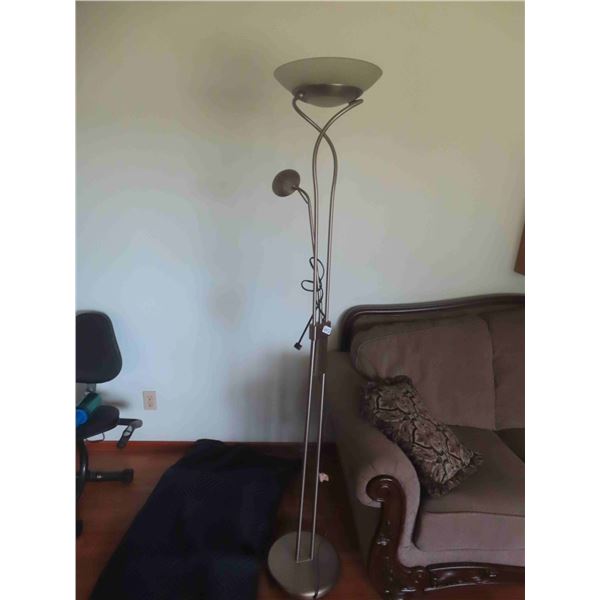 Modern Floor Lamp with Adjustable Pull Down Light 