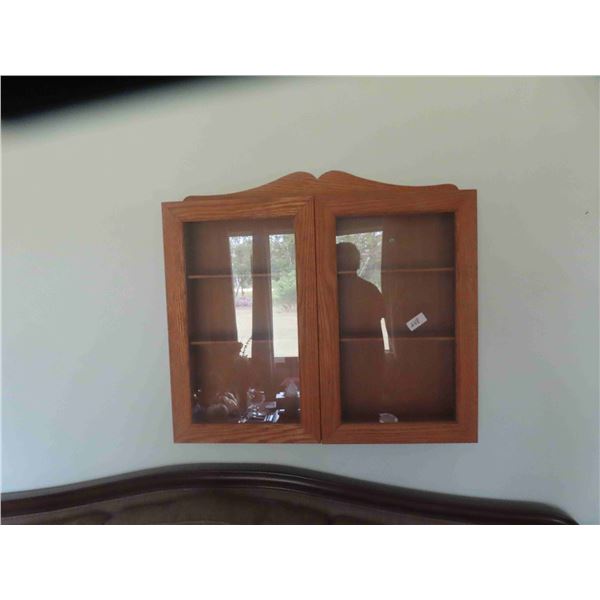 2 Door Oak Cabinet with Glass 30'' x 24'' x 6'' 
