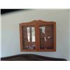 Image 1 : 2 Door Oak Cabinet with Glass 30'' x 24'' x 6'' 