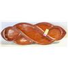 Image 1 : LONG WOODEN CARVED NUT TRAY