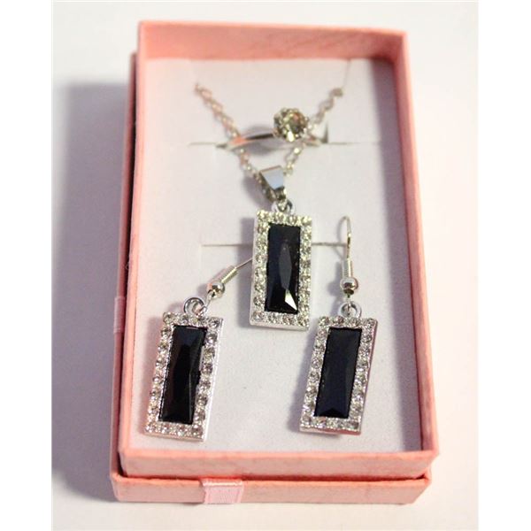 4PCS/SET RECTANGULAR PENDANT JEWELRY SET, 1PCS