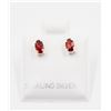 Image 1 : #42-NATURAL MOZABIQUE GARNET STUD EARRINGS