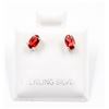 Image 1 : #40-NATURAL MOZABIQUE GARNET STUD EARRINGS