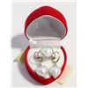 Image 1 : SET OF HEART SHAPED RING SZ8 AND EARRING