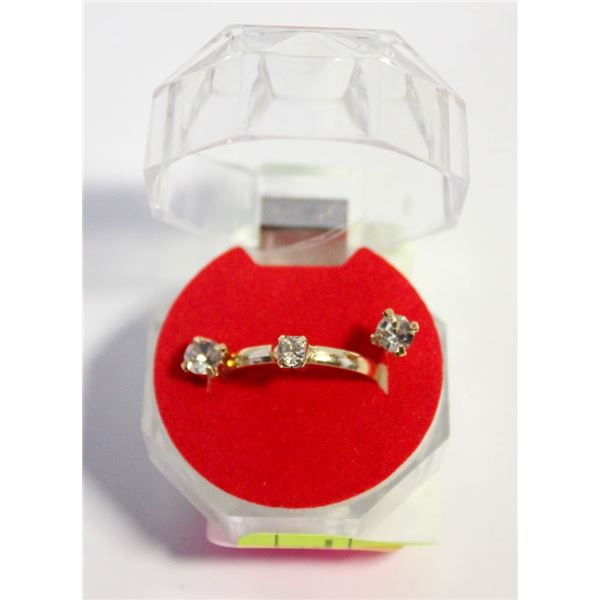 EARRINGS AND RING SET