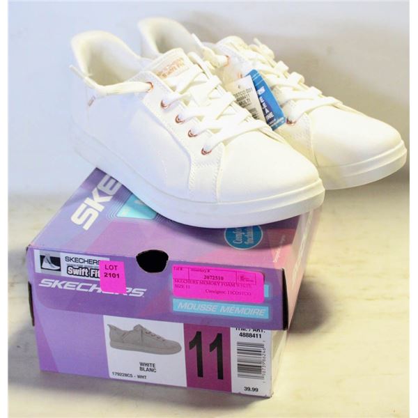 SKECHERS MEMORY FOAM WHITE SIZE 11