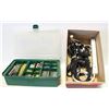 Image 1 : BIN TOOLS & BOX OF CABLES - ESTATE