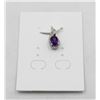 Image 1 : #120-NATURAL AMETHYST & CZ  PENDANT