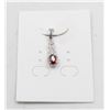 Image 1 : #124-NATURAL PHODOLITE GARNET & CZ PENDANT