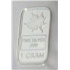 Image 1 : 1 GRAM SILVER MAPLE BAR