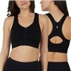 Image 1 : NEW WITH BOX 2PK 90 DEGREE LARGE ZIP SPORTS BRA