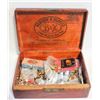 Image 1 : ESTATE CIGAR BOX FULL OF LAPEL PINS-ESTATE