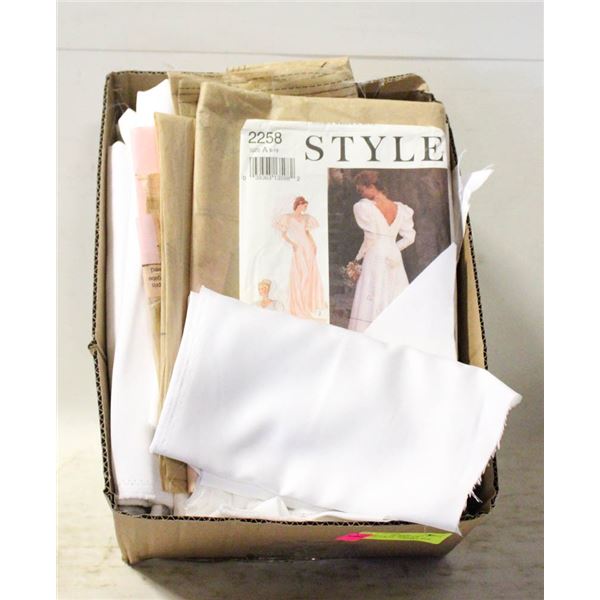 MATERIAL & PATTERN FOR WEDDING DRESS - ESTATE
