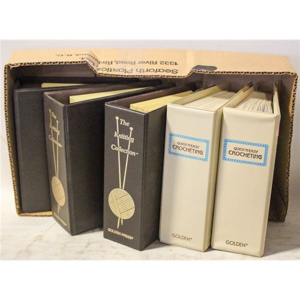 3 BINDERS KNITTING PATTERNS & 2 BINDERS CROCHETTIN