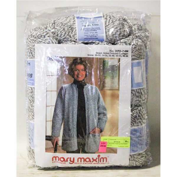 MARY MAXIM YARN & PATTERN CARDIGAN