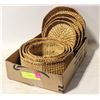 Image 1 : 8 PCS STRAW STACKING STORAGE BASKETS