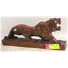 Image 1 : HAND CARVED WOODEN LION