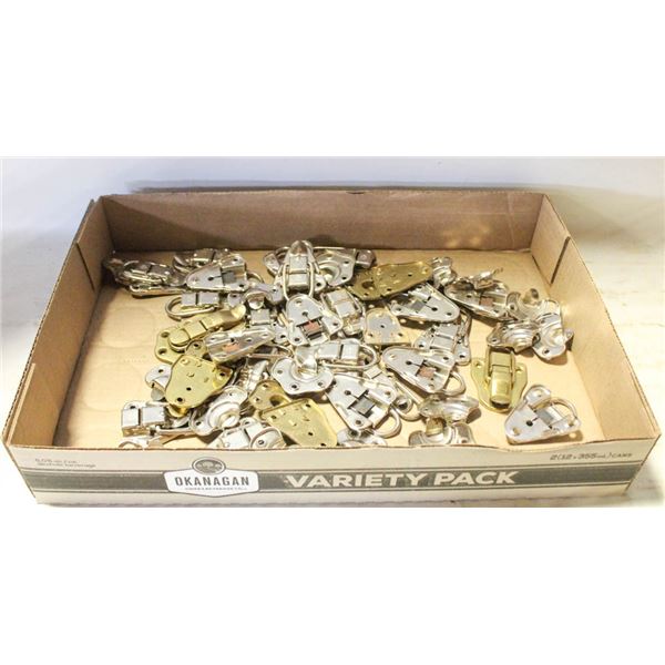 DRAW LATCH HINGES- BOX LOT ASSORTED
