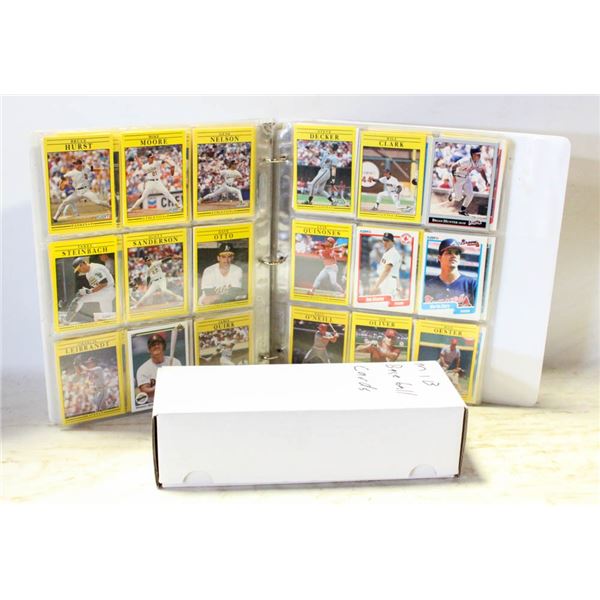 BASEBALL CARDS BINDER & BOX