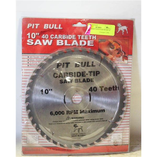 10" CARBIDE TIPPED SAW BLADE 40 TEETH