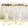 Image 1 : 5 GOLD RIMMED VINTAGE GOBLETS