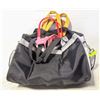 Image 1 : BLK/WHT DUFFLE BAG WITH 7 CANVAS TOTE