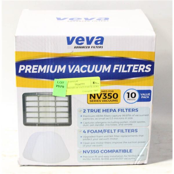 VEVA PREMIUM VACUUM FILTERS 10 PCS