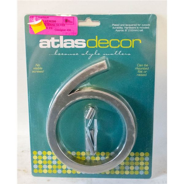 ATLAS DECOR HOUSE SILVER PLATED COLOR  # 6