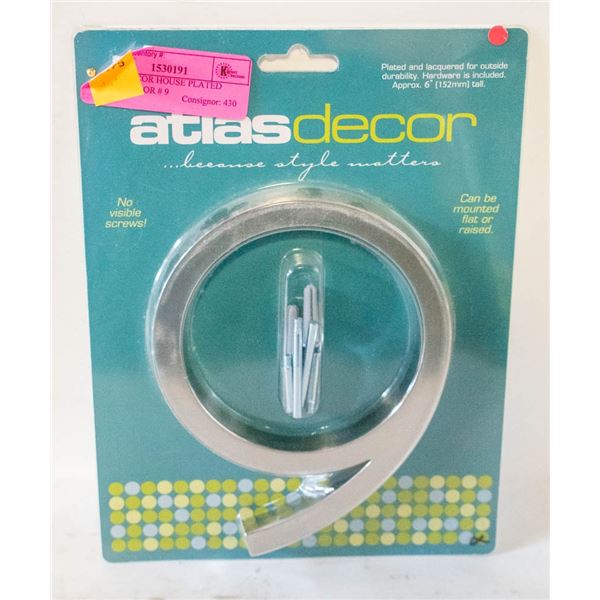 ATLAS DECOR HOUSE PLATED SILVER COLOR # 9