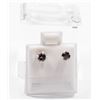 Image 1 : #47-NATURAL BLUE VIOLET IOLITE STUD EARRINGS