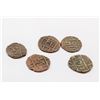 Image 1 : LOT OF 5 OLD 1835-1910 BHUTAN 1/2 RUPEE COINS