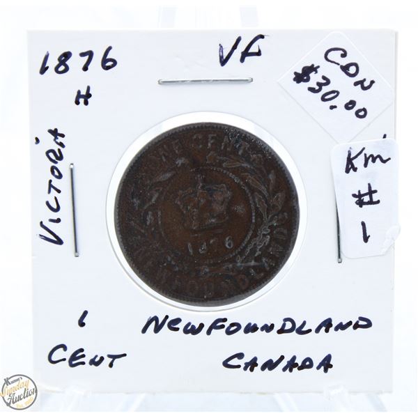 CDN NFLD CENT COLLECTION 1876