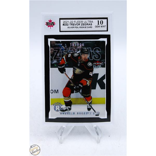 TREVOR ZEGRAS SILVER FOIL ROOKIE KSA 10 GEM