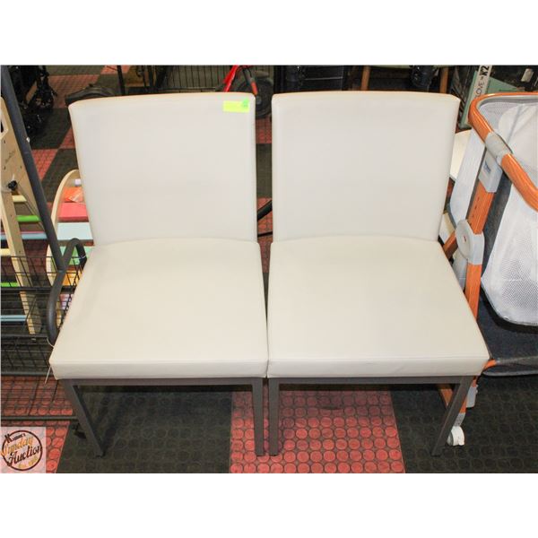 NEW SET OF 2 WHITE CHAIRS