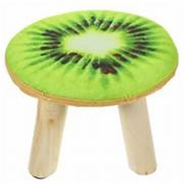 NEW 2PCS SOLID WOOD STOOL HOME KIWI