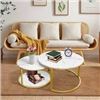 Image 1 : NEW AT-VALY COFFEE TABLE SET WITH STORAGE (GOLD)