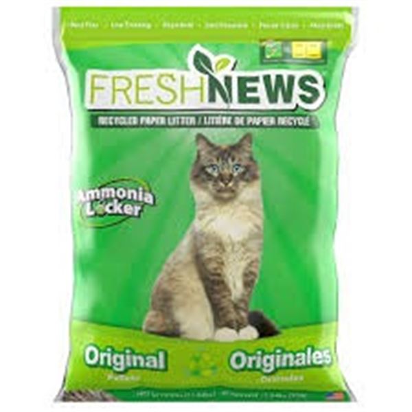 NEW 25 LBS FRESH NEWS RECYCLED PAPER LITTER ORIGIN