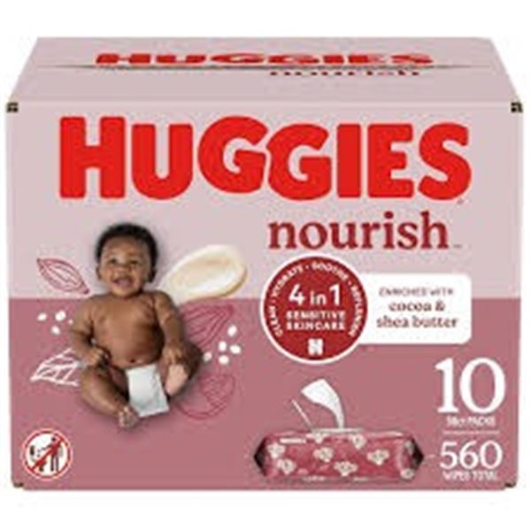 NEW 560 WIPES HUGGIES NOURISH
