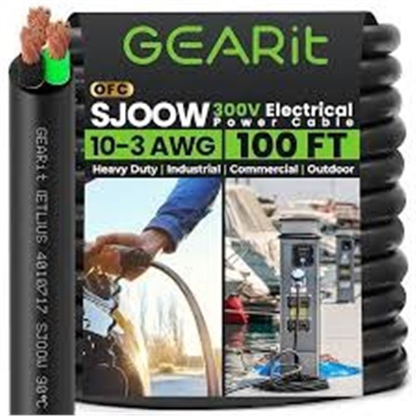 BRAND NEW GEARIT PORTABLE POWER CABLE 100FT